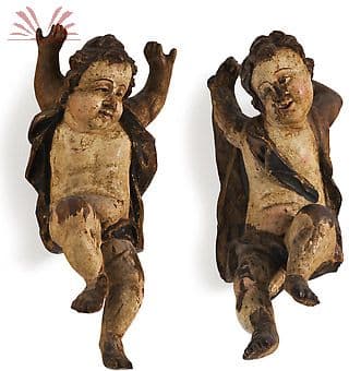 Par de Imagens de Anjos - Séc. XVIII — Não identificado