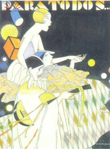 Os Pierrots e Colombina — J. Carlos