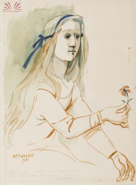 Menina com Flor — Reynaldo Fonseca, 1987