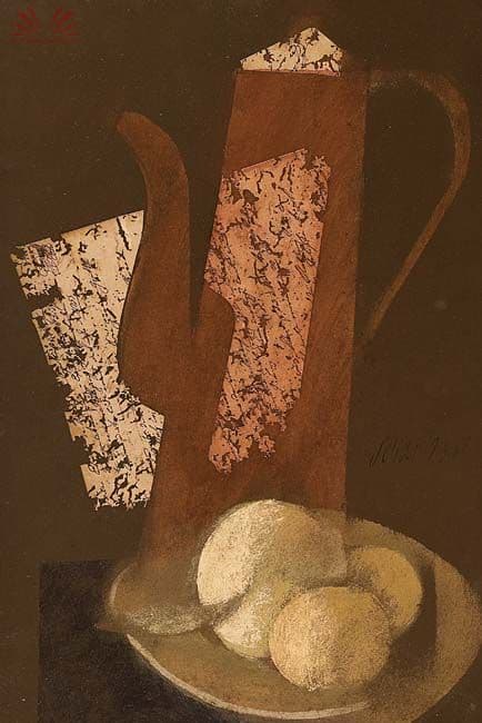 Bule e frutas — Carlos Scliar, 1967