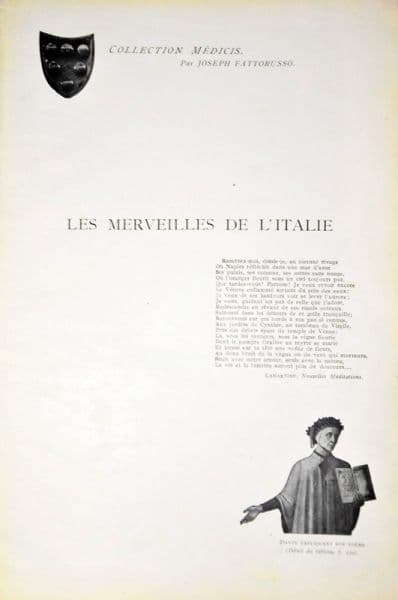 LIVRO - "LES MERVEILLES DE L' ITALIE", 622p. — Não identificado