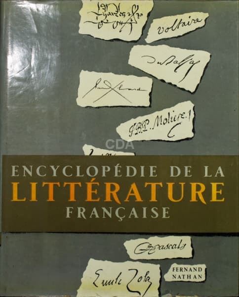LIVRO - "ENCYCLOPÉDIE DE LA LITTÉRATURE FRANÇAISE" - NATHAN, JACQUES, 1952. — Não identificado