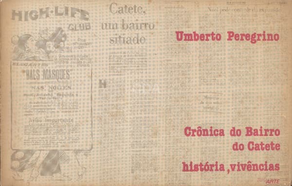 Livro: PEREGRINO, Umberto. Crônica do Bairro do Catete. História, vivências. lª edição. Rio de Janei — Não identificado