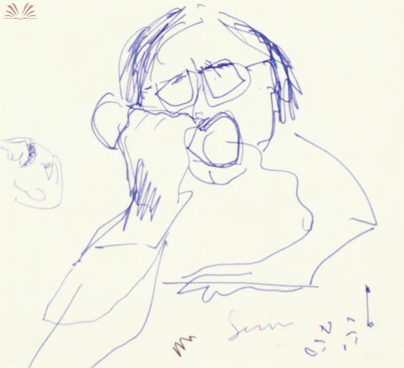 Homem no telefone — Siron Franco