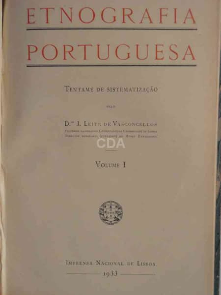 Assunto: Leite de Vasconcelos - José Leite de Vasconcellos - Etnografia Portuguesa (vol I,II,III,IV, — Não identificado