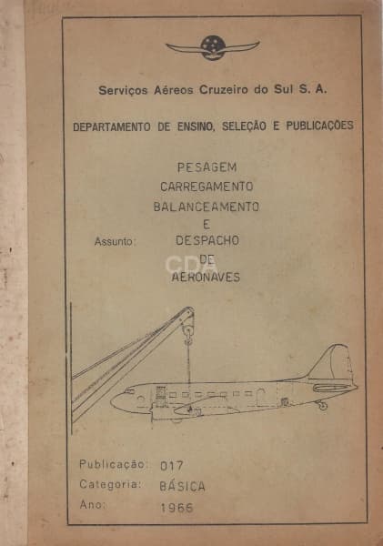 Opúsculo: Serviços Aéreos Cruzeiro do Sul S.A. - Pesagem, Carregamento, Balanceamento e Despacho de — Não identificado