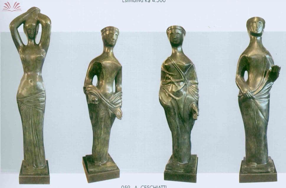 Conjunto de 4 esculturas de bronze — Alfredo Ceschiatti