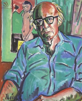 O pintor Edésio Esteves no atelier — Inima José de Paula, 1984