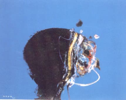 Composição sobre Fundo Azul — Manabu Mabe, 1974