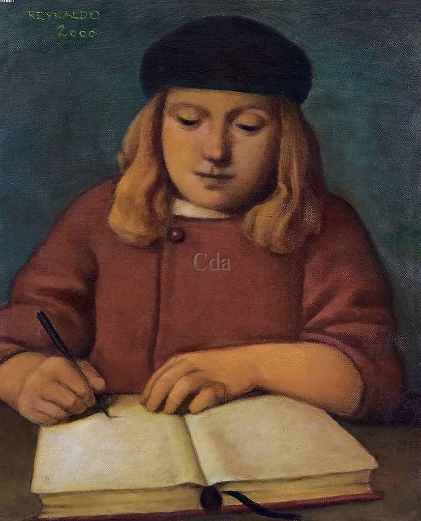 Menino Escrevendo — Reynaldo Fonseca, 2000