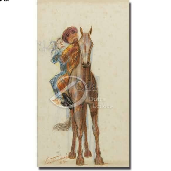 Casal Montado a Cavalo — Cândido Portinari, 1955