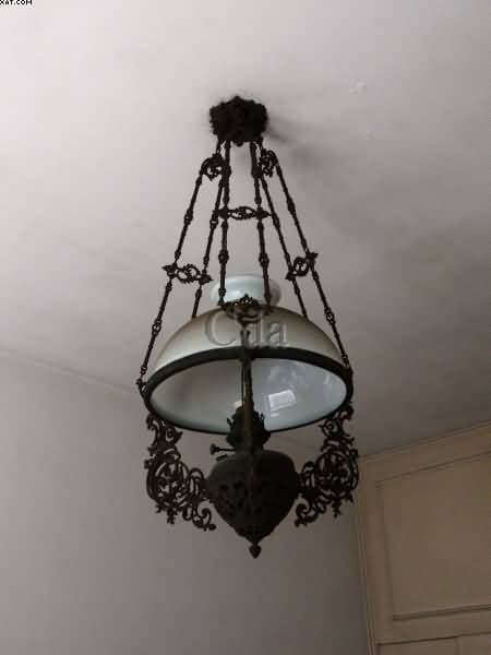 Luminária de teto em opalina — Não identificado