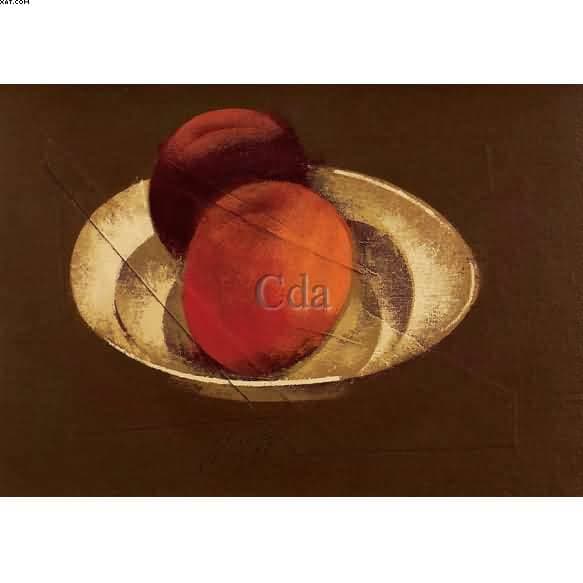 Maças no prato — Carlos Scliar, 1987