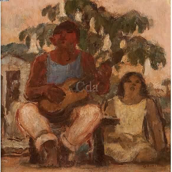 Tocando violão — Antonio Gonçalves Gomide