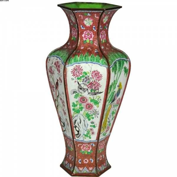 Vaso em cloisonné — Não identificado