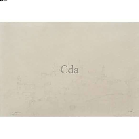 Vista de Ouro Preto — Alberto Guignard, 1960