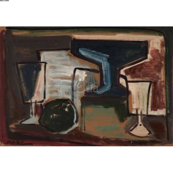 Taças e Carretéis — Manabu Mabe, 1960