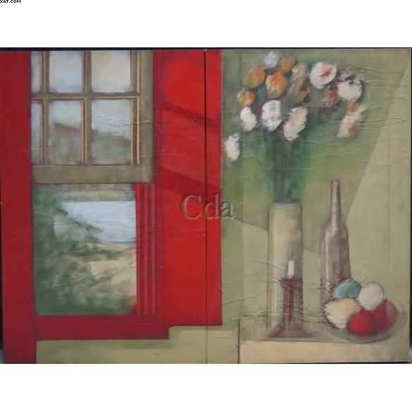 Diptico da janela vermelha — Carlos Scliar, 1984