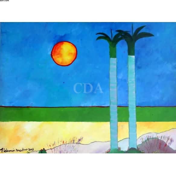 Marinha com Coqueiros — Aldemir Martins
