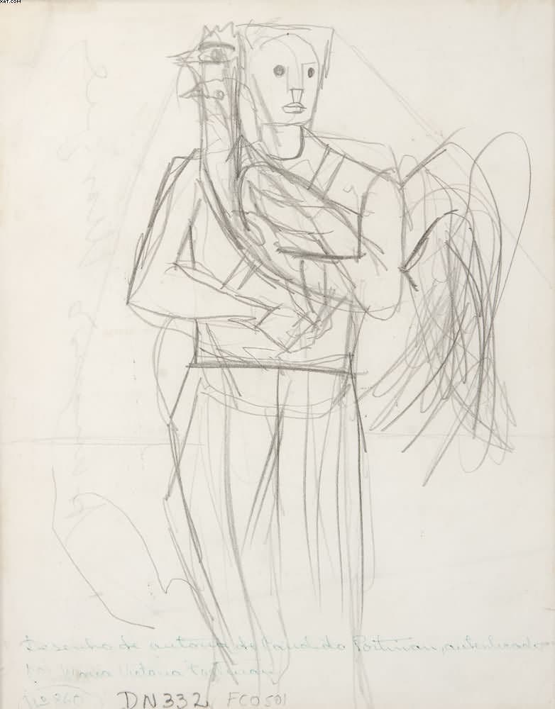 Homem com Galo — Cândido Portinari, 1956