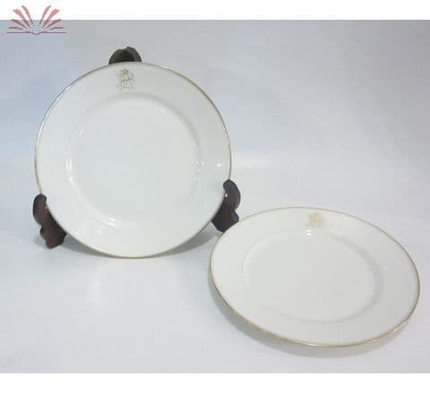 Par de Pratos de Porcelana — Não identificado