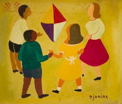 Crianças soltando balão — Djanira da Mota e Silva