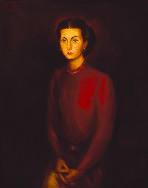 Mulher de vermelho — Enrico Bianco, 1948