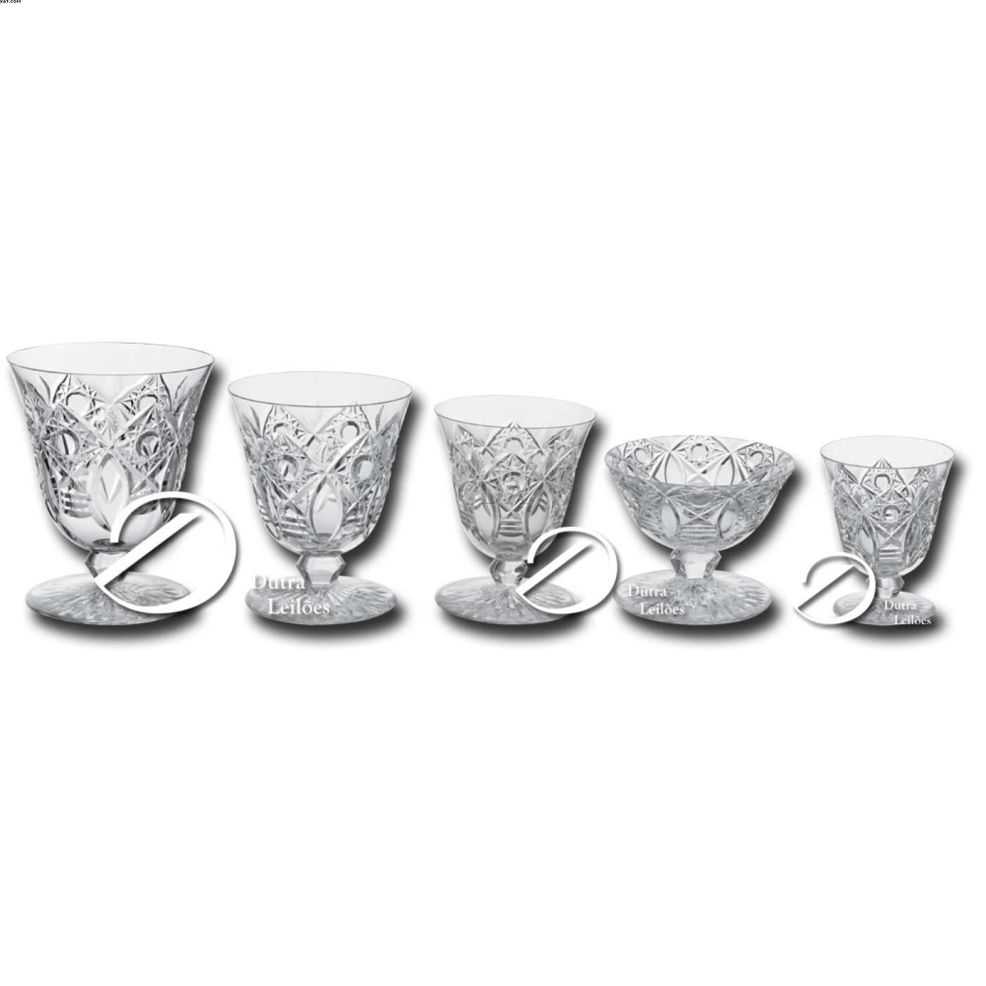 Conjunto copos de cristal Baccarat — Não identificado