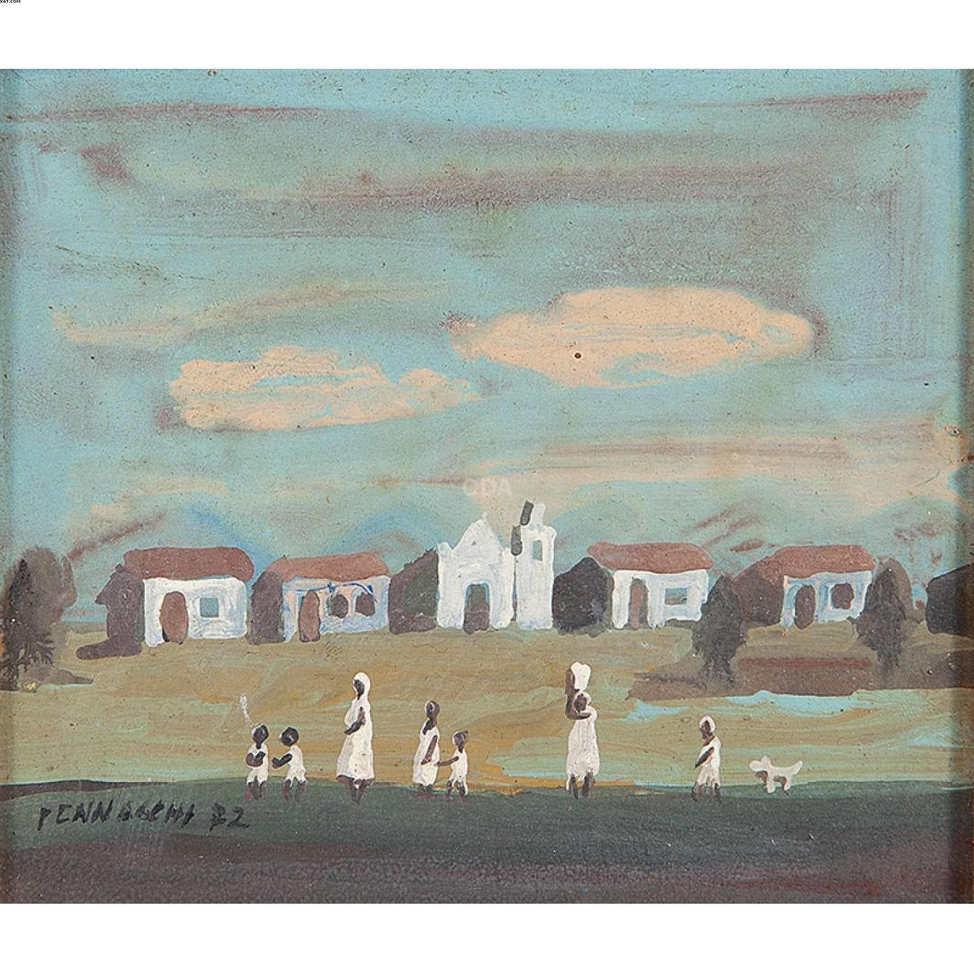 Vila com figuras — Fulvio Pennacchi, 1972