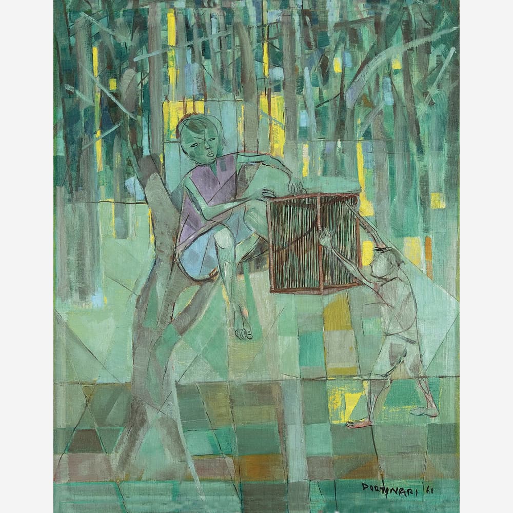 Meninos com gaiolas — Cândido Portinari