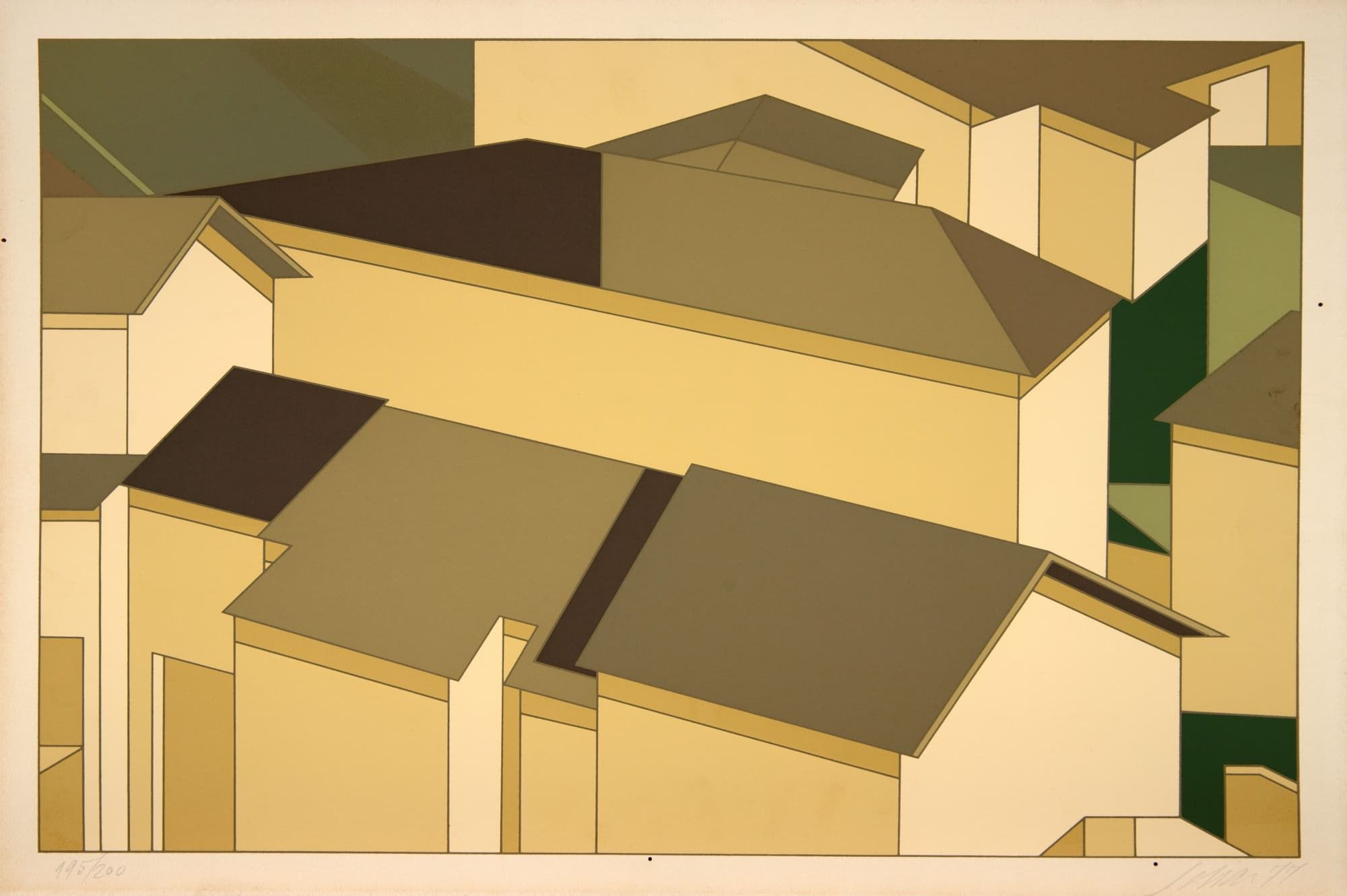 Os Telhados de Ouro Preto — Carlos Scliar, 1977