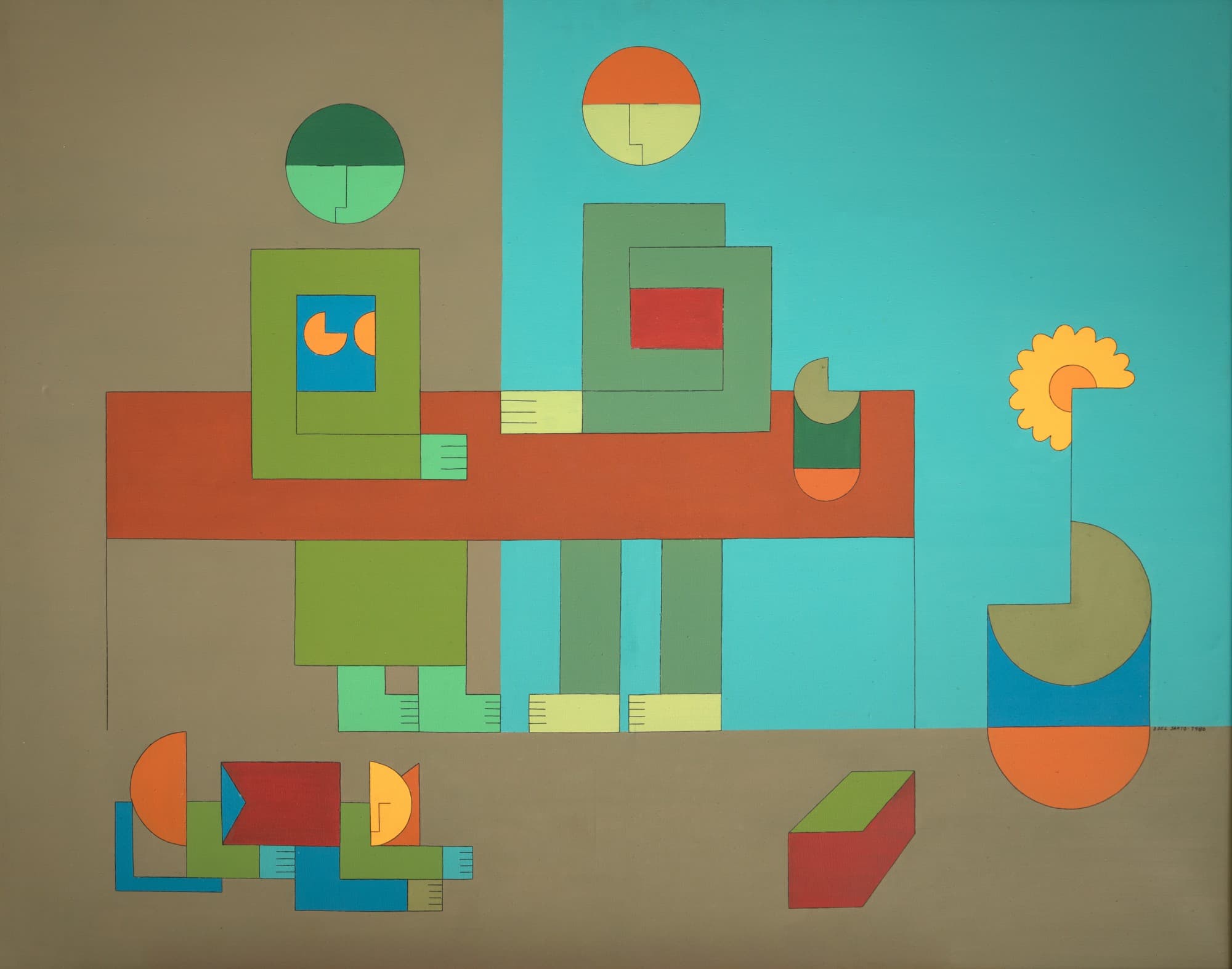 Casal à Mesa — Dionísio Del Santo, 1986