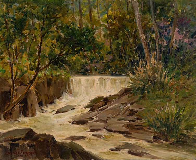 Paisagem com Cachoeira — Gastão Formenti, 1954